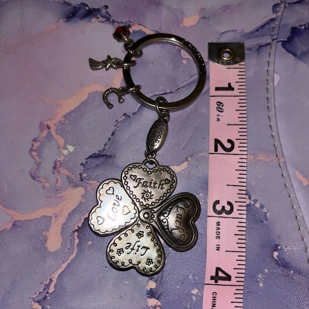 Women’s Brighton Good Luck Key Chain With Small Charms Four Leaf Clover